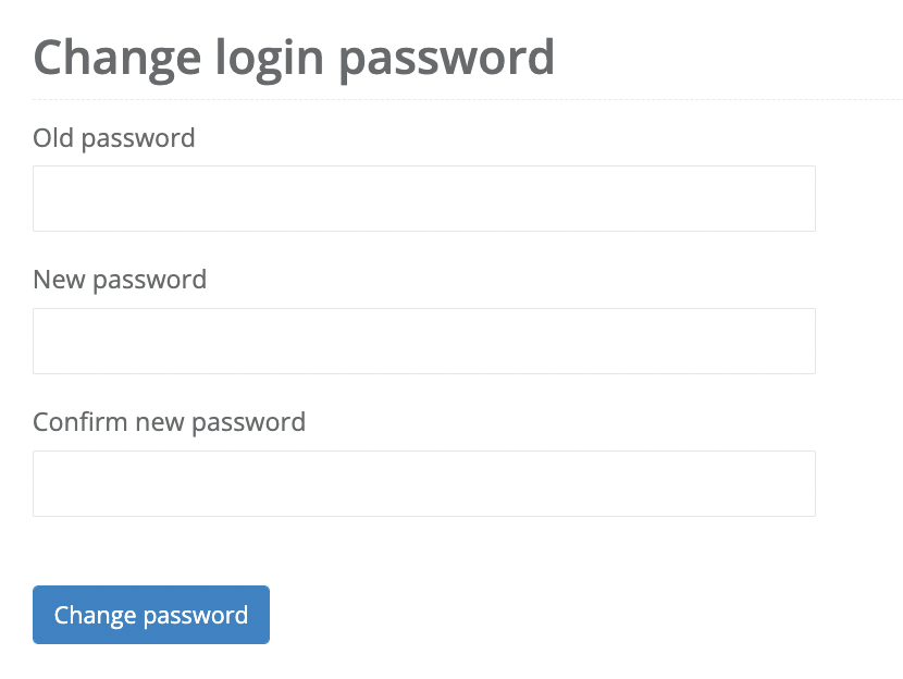 change login password
