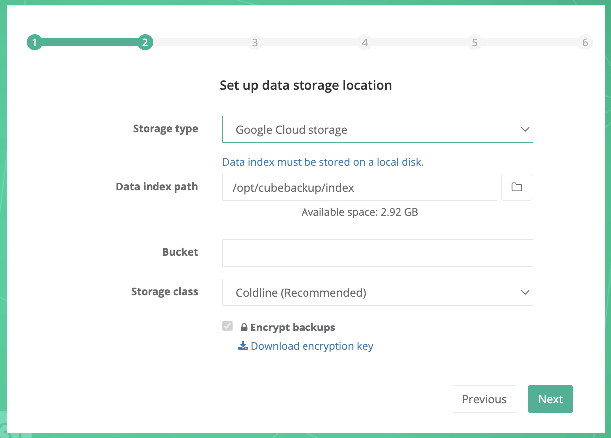 Backup to Google cloud storage